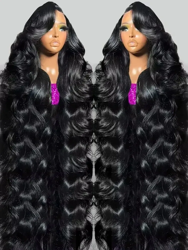 13x4Lace Front Deep Wave Synthetic Wig Black Dark Root High Quality 36Inch Long Natural Curly Wigs For Women Daily Use