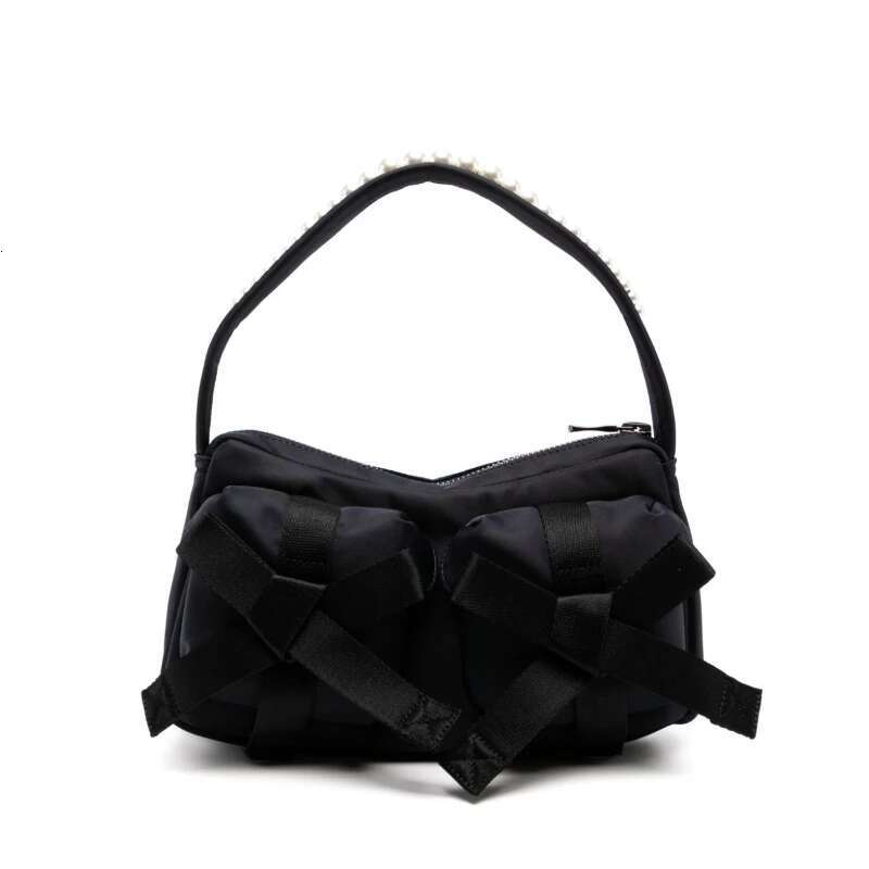 Bow And Faux Pearl-Embellished Belt Women New High Quality Beaded Utility Pochette Designer Classic Shoulder Bag