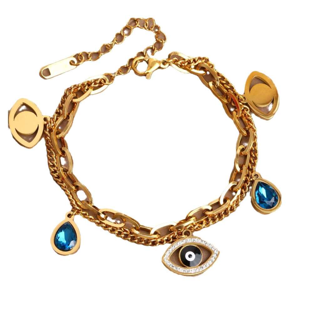 Designer jewelr Titanium Devil's Eye Bracelet for Women Personalized Fashionable Punk Hip Hop Cool Handpiece Bracelet Gift Party Good Quality des