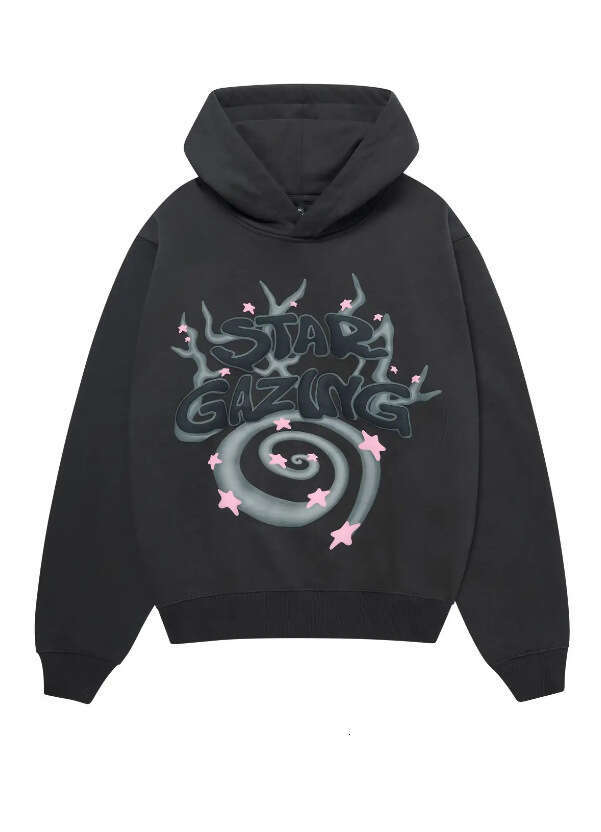 Fashion Street Trendy Loose Hoodie Top Foam Printed Long Sleeve