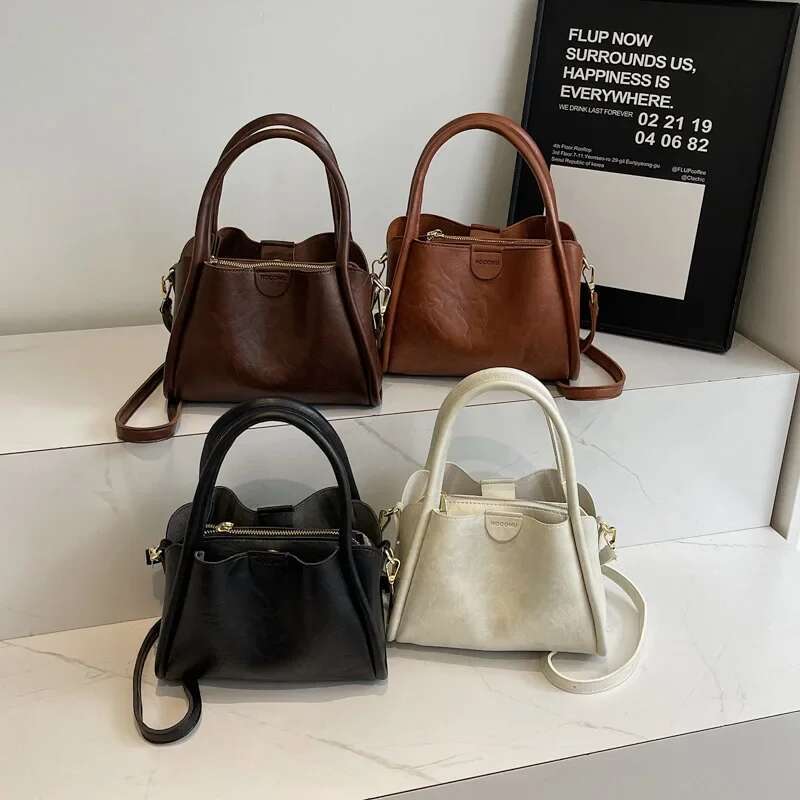 Ddmymoon PU Leather Crossbody Bags for Women 2024 Winter Y2K New Trend Fashion Shoulder Bag Solid Color Short Handle Handbags