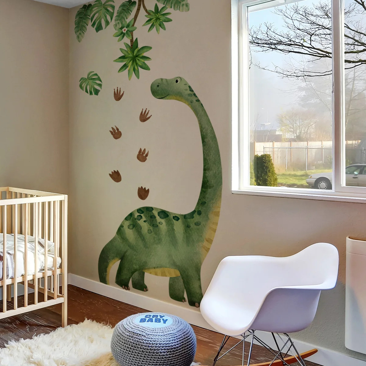 Large sized dinosaur wallpaper for boys room decoration cute animals dinosaur wall stickers decorative posters rens room murals stickers 250103