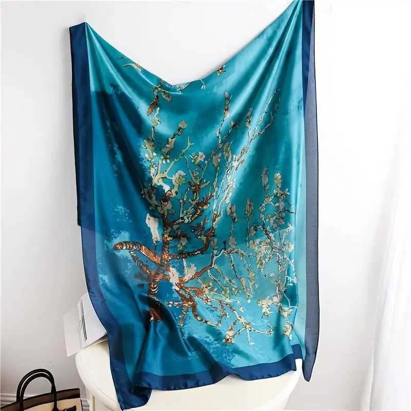 Luxury Printed Silk Felt Womens Design Scarf 180x90cm Large Shawl Wrapping Collar Womens Headband Bandana Foulard Stoles W250107