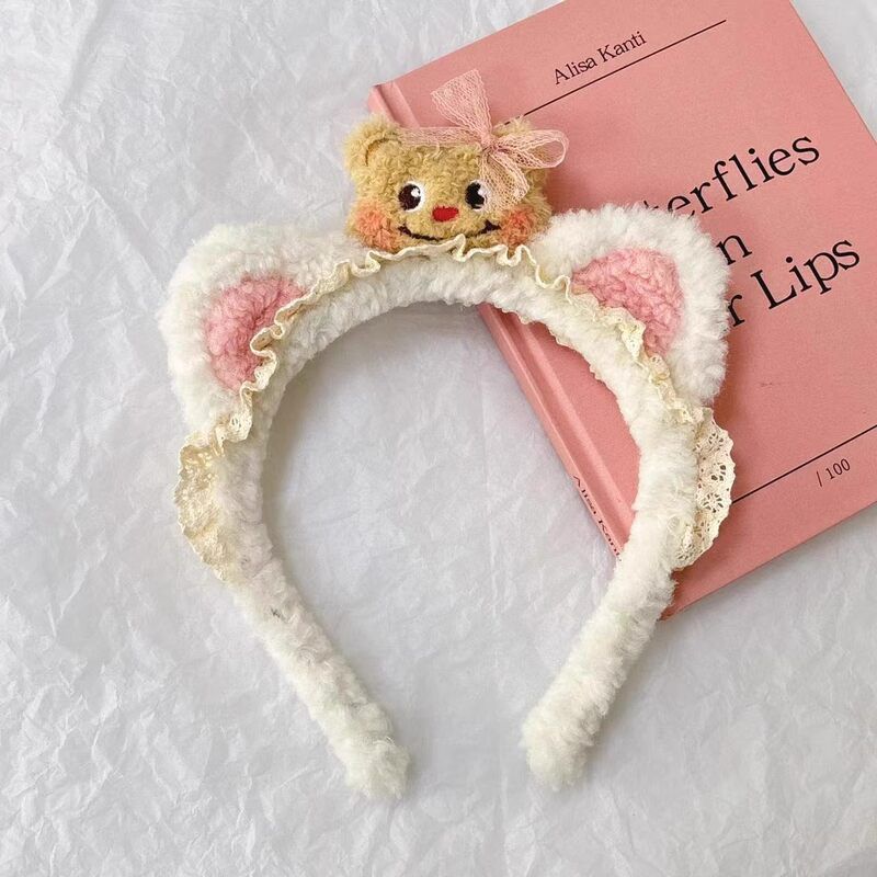 Ladies and girls with high heads and wide edges pressed hairpins sweet and fresh headbands cute cartoon decorations hair accessories