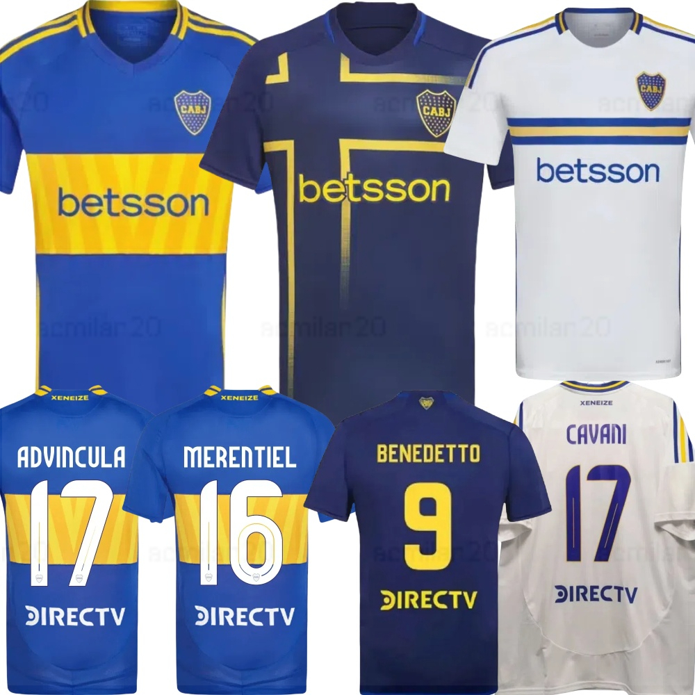 2024 2025 Boca Juniors Fans Player soccer Jerseys CAVANI VILLA SALVIO Men kids Benedetto Salvio camisa de futebol football shirt TEVEZ CARLITOS MARCOS ROJO VAZQUEZ