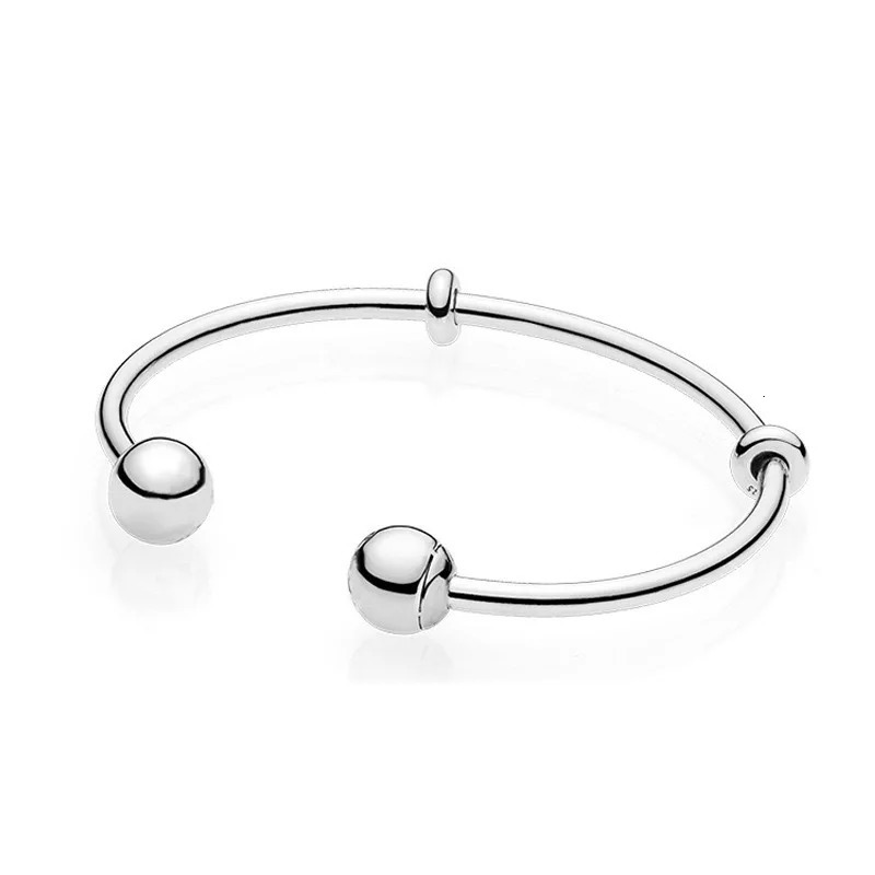 925 Sterling Silver Basic Bracele for Women 2024 Trendy Classic Fashion Party Gift Adjustable DIY Womens Jewelry Accessories 250107