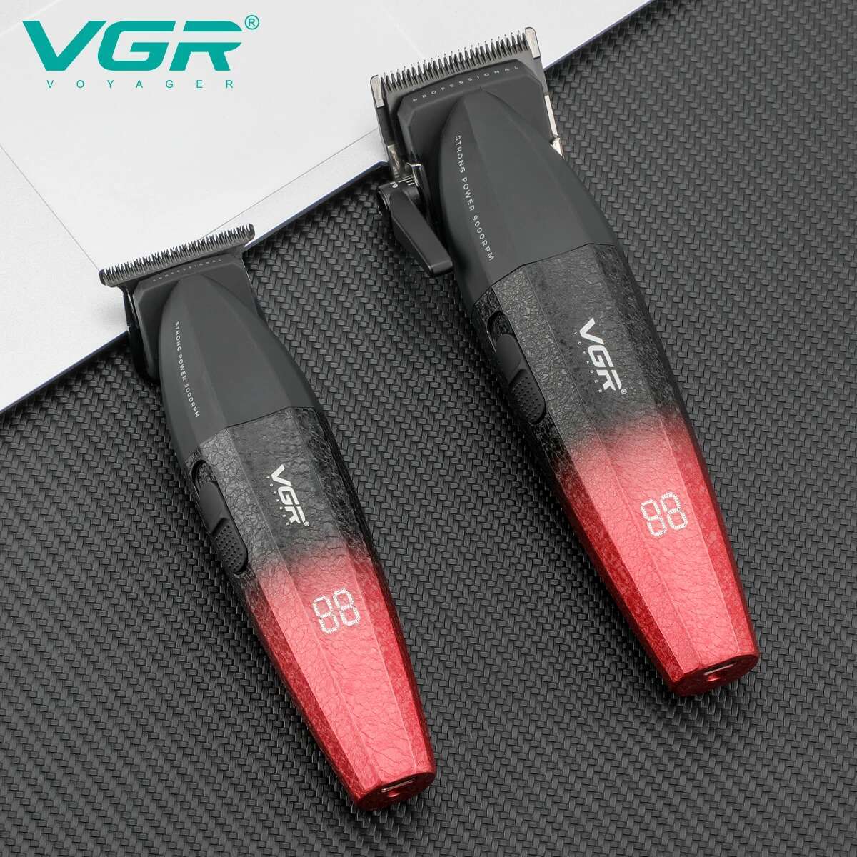 VGR Clipper Barber Professional Trimmer Cordless Cutting hine 9000 RPM Haircut Adjustable Hair Clippers Men V-640