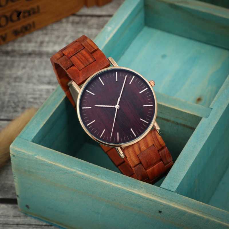 2024 hot selling fashion men women wrist watch free shipping quartz wooden watches environment friendlyX250107