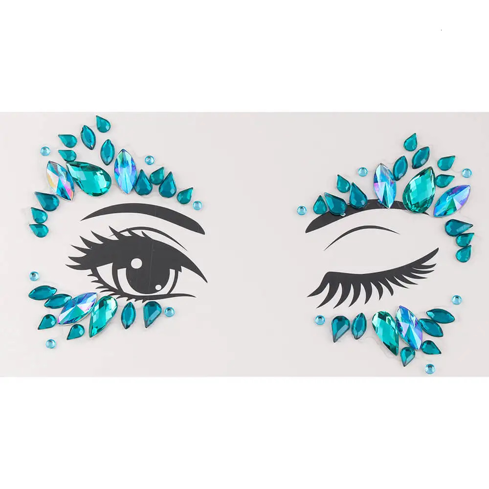 Temporary Tattoo Face Jewelry Gems Decoration Party Makeup Body Shining Festival Flash Tattoos Art Stickers 241230