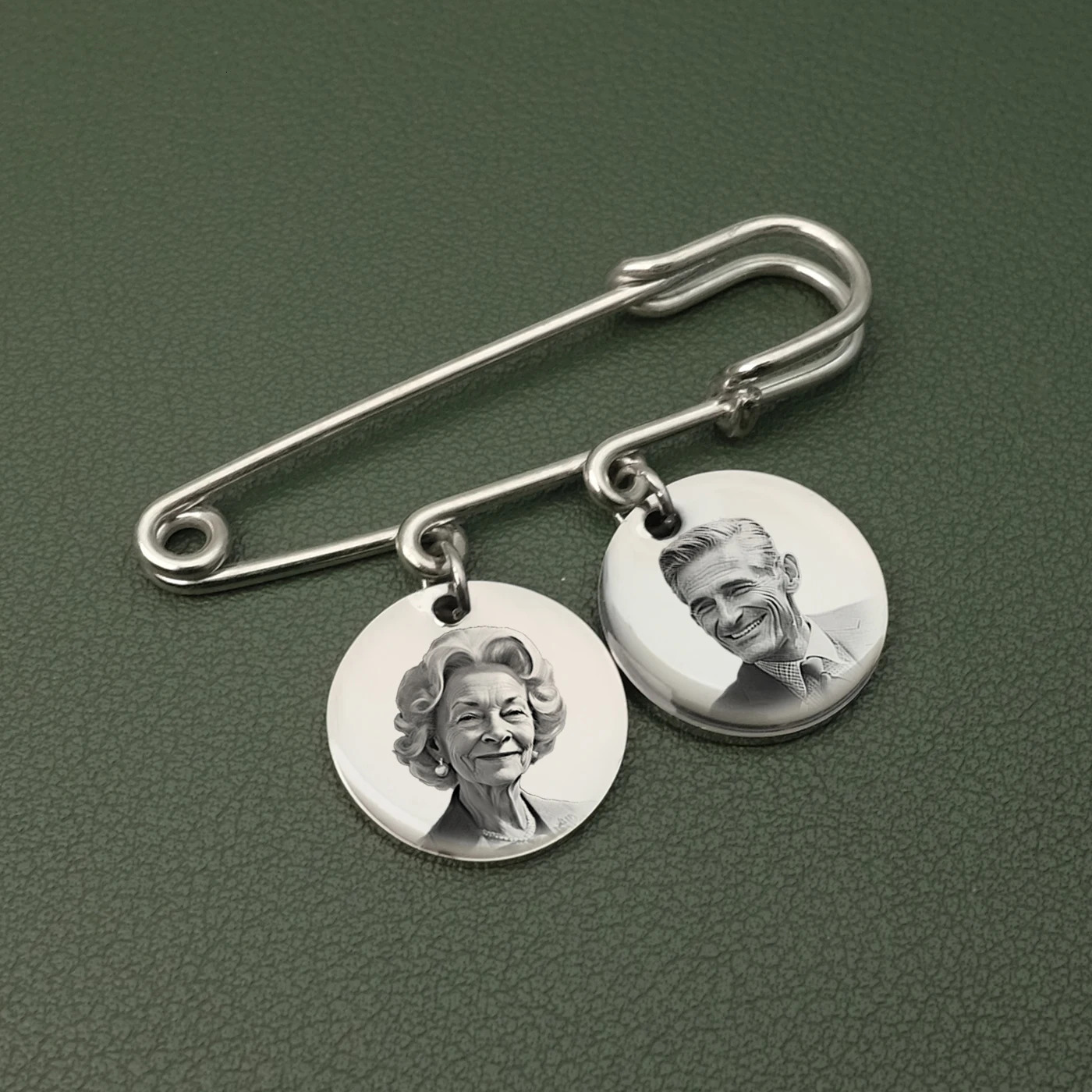 Custom Po Brooch Po Tie Tack Wedding Bouquet Pin Personalized Bridal Po Charm Wedding Memorial Gift for Bride Groom 241230