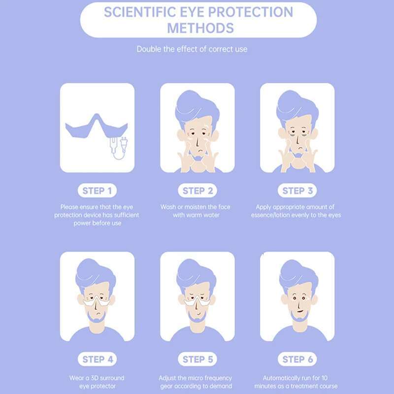 Red Light Theraphy 3D Massager Relieves Fatigue Electric Eyes Massage Beauty Remove Anti Wrinkle Eye Relaxtion Tool USB