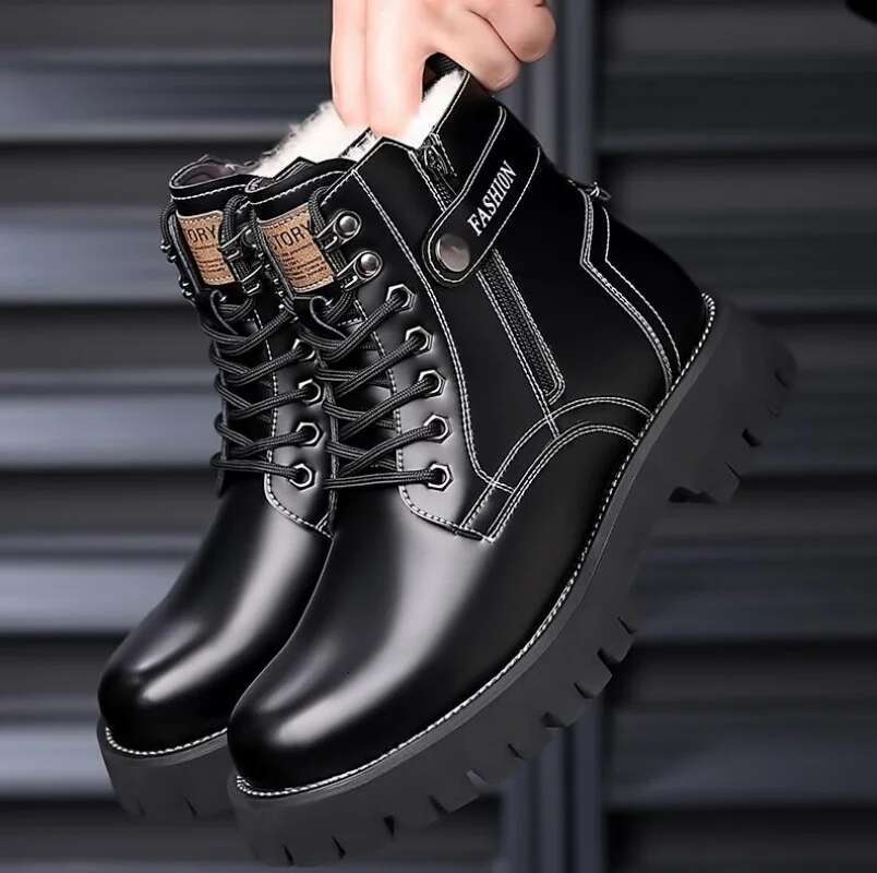 Ddmyoutdoor China Domestic Genuine Top Quality Designer Vintage Cow Leather Men Snow Business Lace Up Outdoor Motorcycle Boots