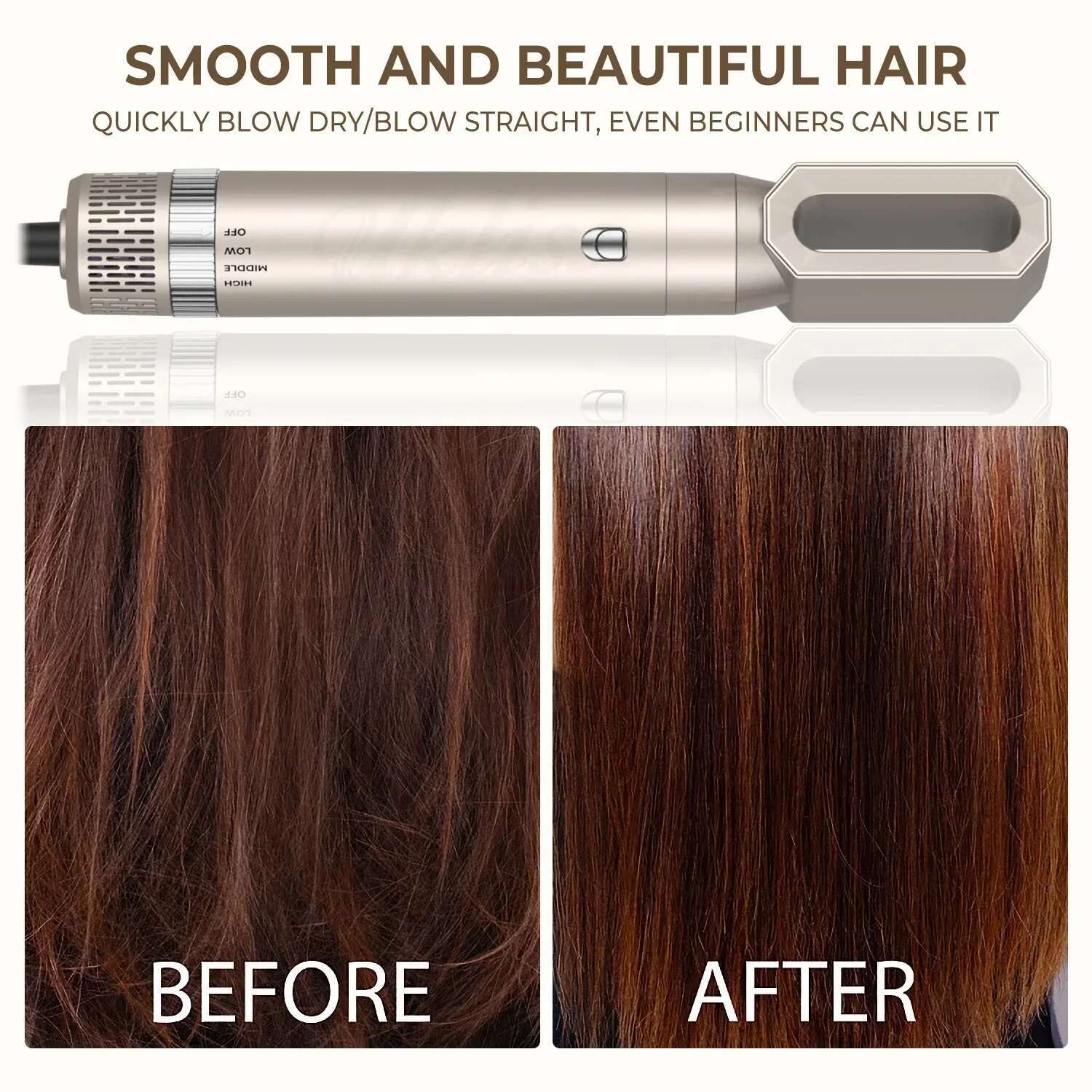 New 5 in 1 Curg iron Professional Hairdresser Straightener with Hairbrush Hair Dryer Multi-functional Styler