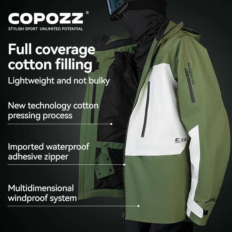 2025 Jacket Women Man Hooded Ski Wear Windproof Winter Overalls Hoodie Waterproof Outdoor Sports Clothing Snowboard