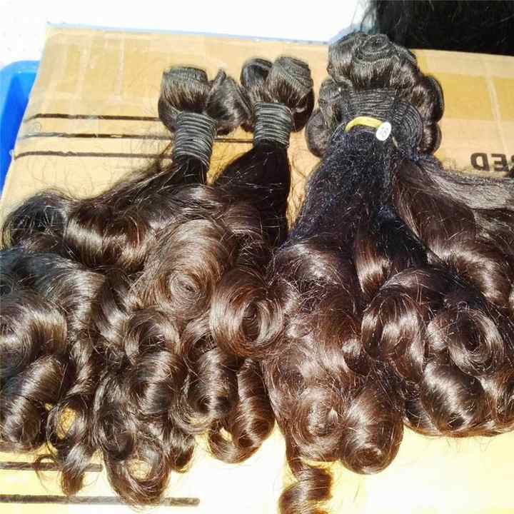 Genuine Raw Virgin Hair 1 piece single bundle Burmese loose curly Origin Super Double Drawn for Superior Density bouncy Texture