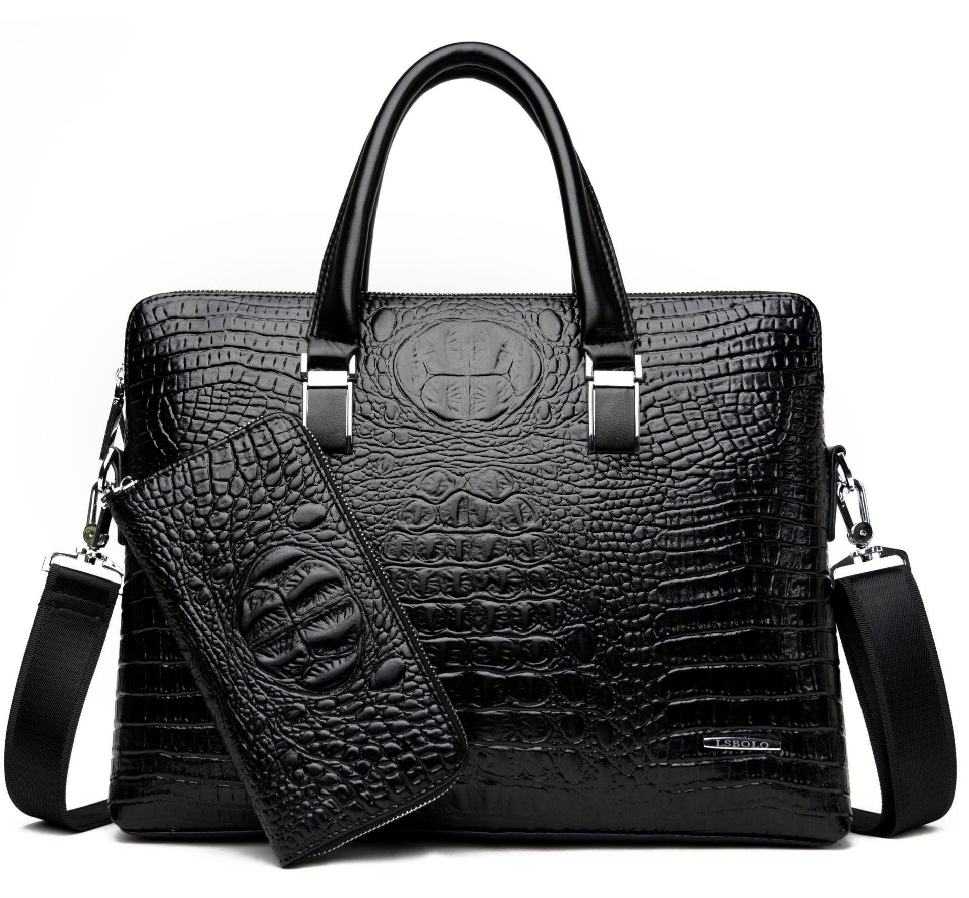 Cow Laptop Bags Leather Mens Briefcase Pattern Travel Messenger Computer Bag 240821