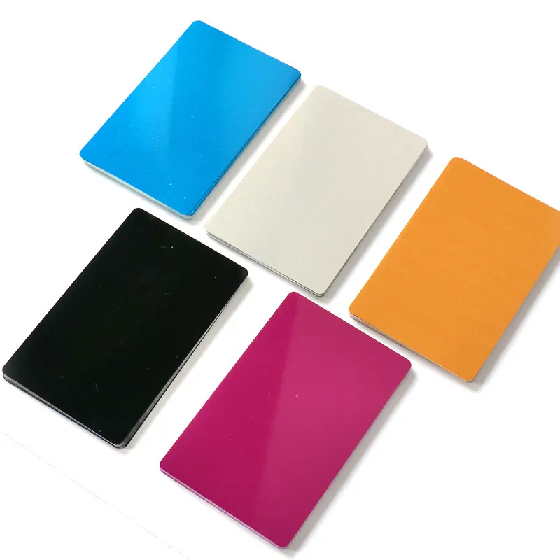 Wholesale 100Pcs Name Plate Alumium Card Dog ID Tag Laser Engraved Metal Business Visiting Name Cards Blank Tags Black Silver Y200922 LL