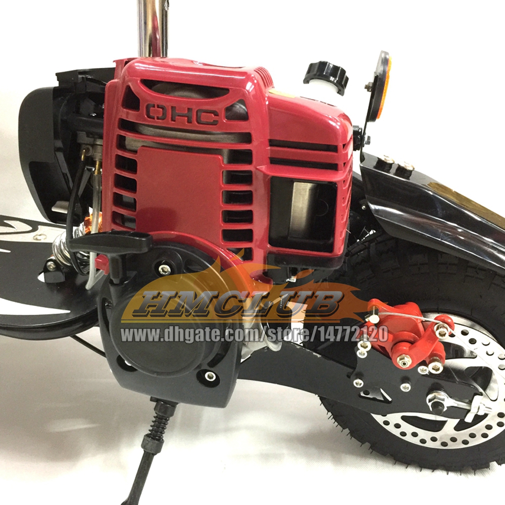 Gas Folding Adult Scooters 49CC 50CC 4-Stroke Gasoline Black Motorcycle Racing MOTO Children Boy Girl Child Student Men Women Man Woman Motorbike Birt