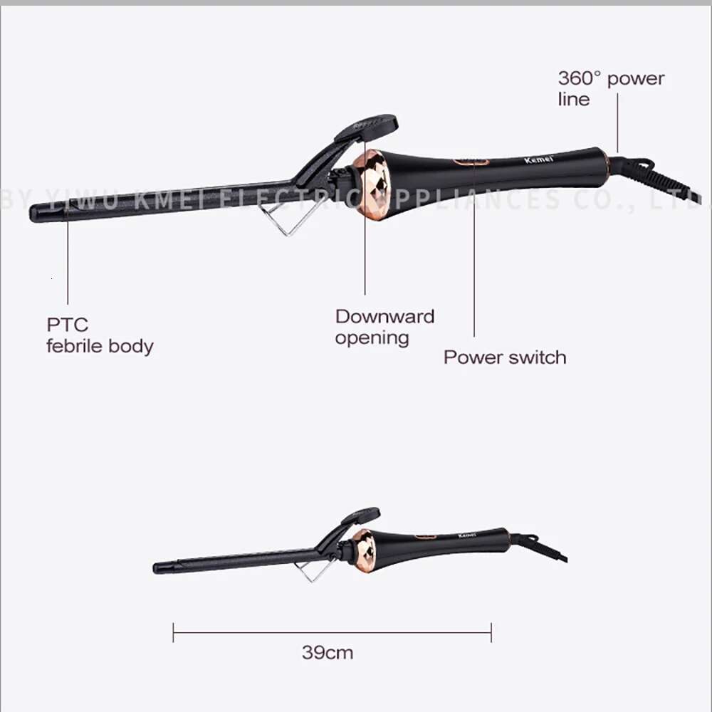 Professional Curler Curg Iron with Extra Long Tourmae Double Ceramic Barrel Hair Waving Style Tool Fast Heat