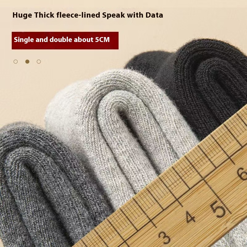 Cozy Thickened Merino Wool Mid Calf Socks for Men - Ideal for Cold Weather hot-sale products