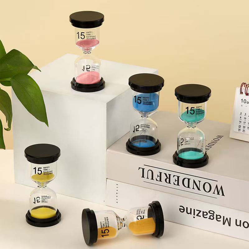 Premium Glass Hourglass Clock - Stylish Desk Accent for Business & Home Use