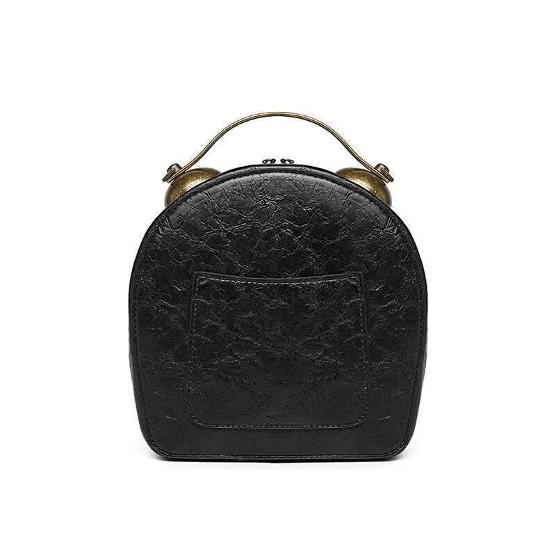 Alirattan New Trendy PU Leather Vintage Handbags For Women,2025 Fashion Ladies Casual Shoulder Crossbody Clock Bag A392
