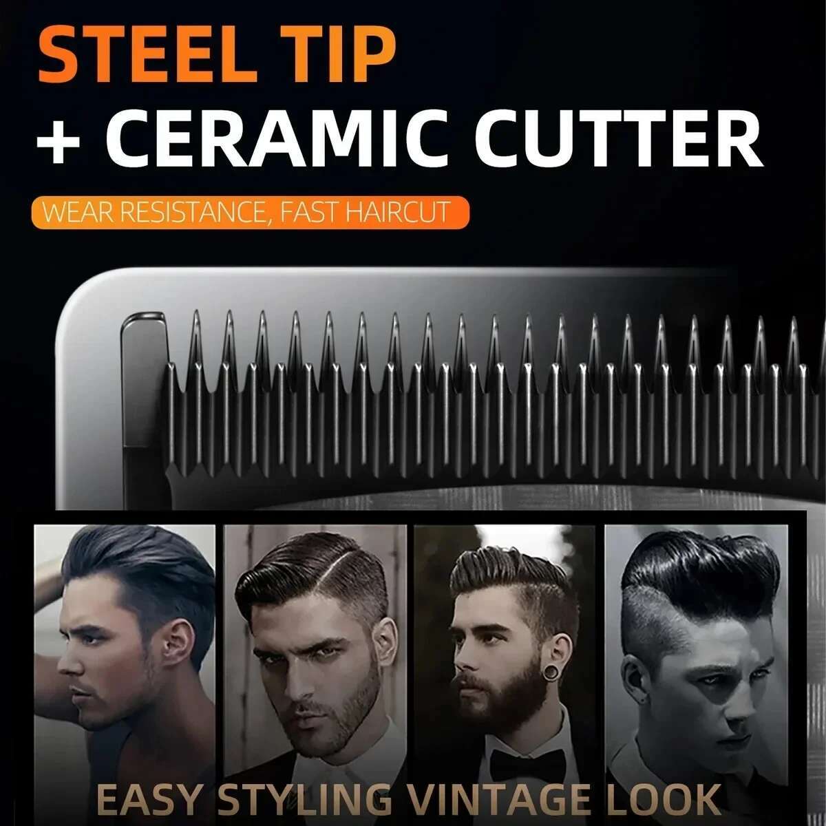 Clipper Professional Hair Trimmer 9000 RPM Haircut Electric Brushless Motor Barber hine for Men KM-2242