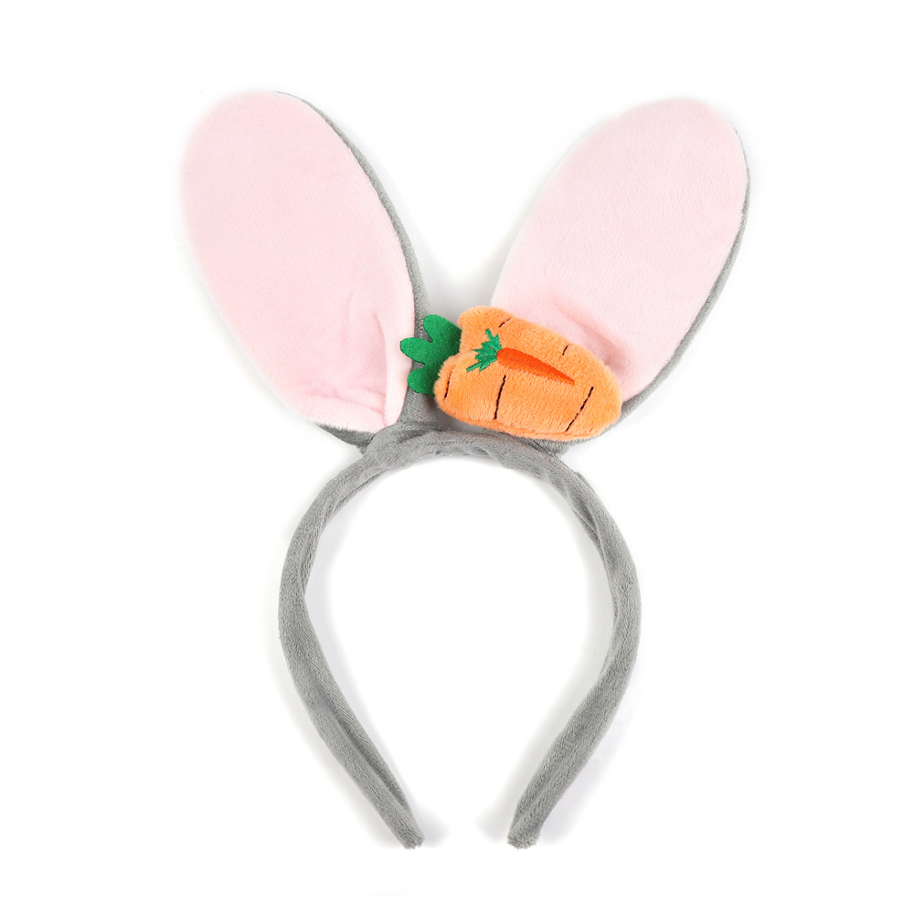 Internet celebrity style girl heart cute rabbit ear hair headband Forest series sweet radish small rabbit headband adult fun plush headwear