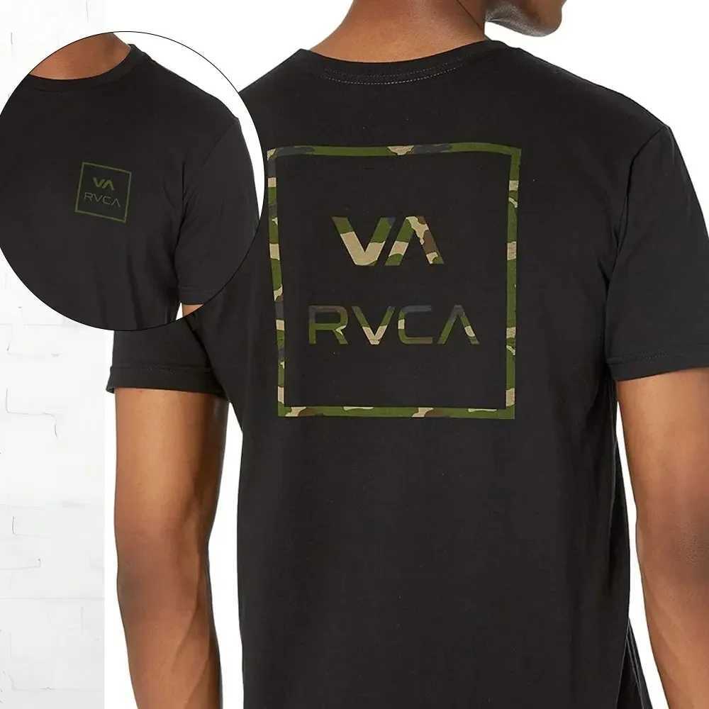 RVCA Men's Mens T-Shirts Graphic Short Sleeve Crew Collar T-Shirt Cotton Retro Strt Fashion Mens Shirt Sleeve Design Top Strtwear H