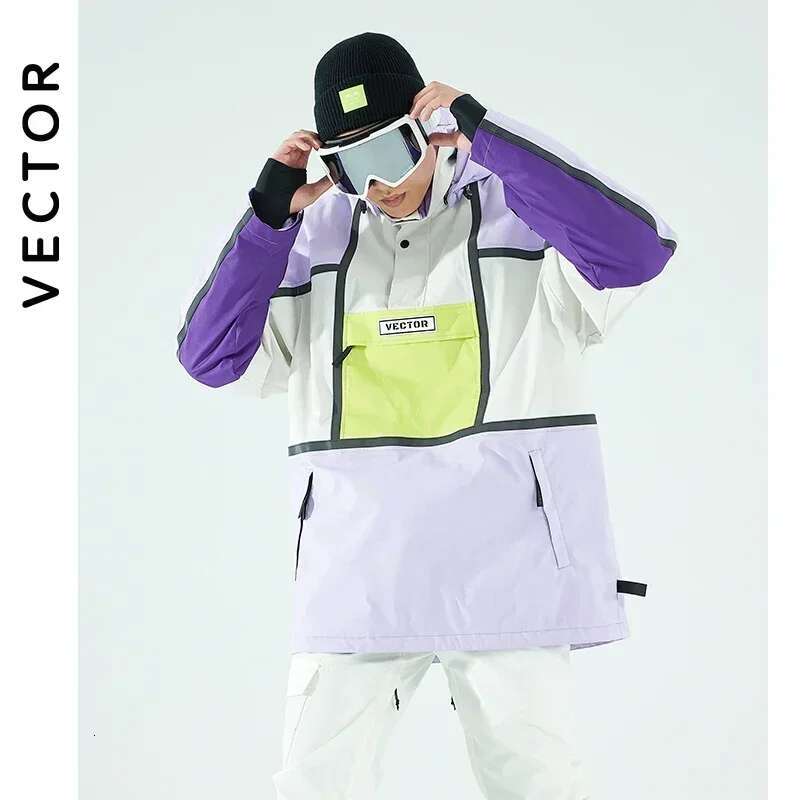 VECTOR Ski Women's Hooded Sweater Reflective Trend Wear Thickened Warmth And Waterproof Skis Equipment Suit Women