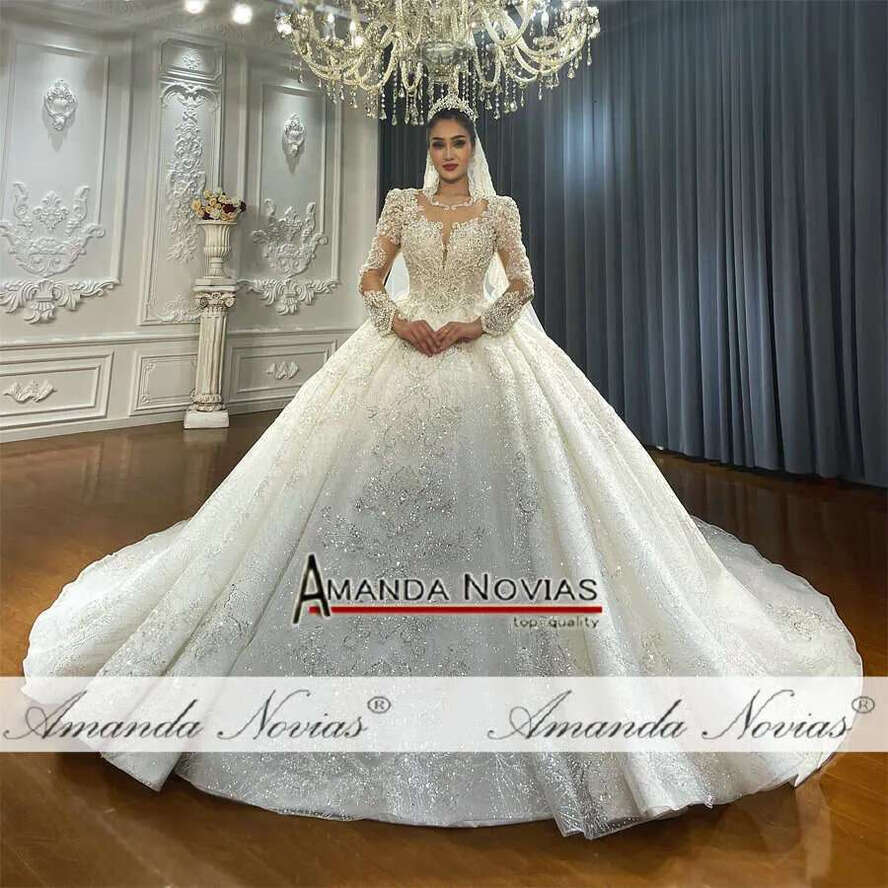 Princess Wedding Dress With Beading Lace Ball Gown Style