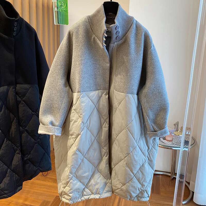 Winter New Long Cotton-Padded Jacket Women Zipper Loose Padded Coat Female Design Sense Niche Thickening Warm Cotton Jackets
