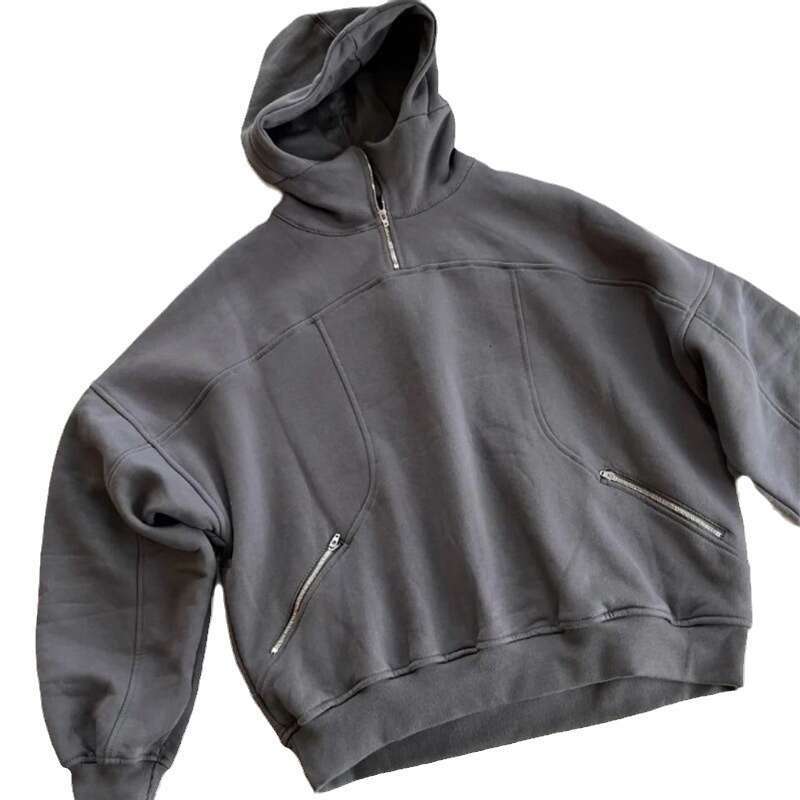 Fashion Loose Hooded Zipper Versatile Coat Autumn/Winter Unisex Hoodie