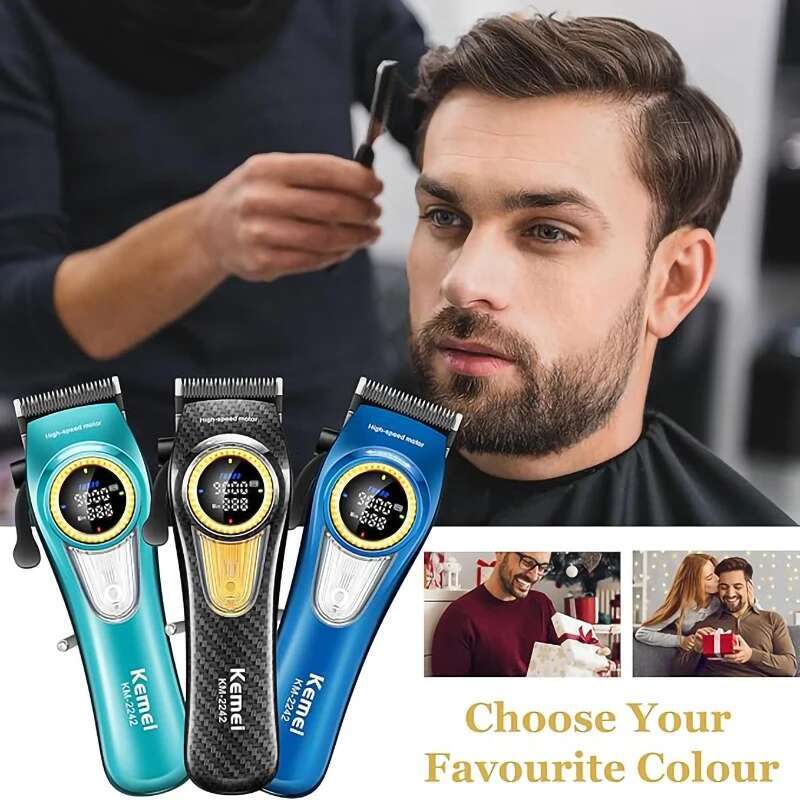 Professional Clipper Cordless Hair Trimmer Haircut Electric Brushless Motor Barber hine for Men KM-2242