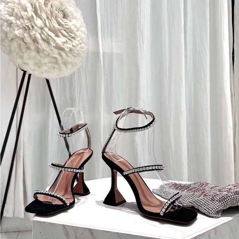 European And American Style Summer New Open Toe Sandals Thick Heel Rhie High Heels Net Red Women's Shoes