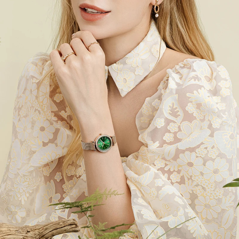 Mark Fairwhale Women Rose Gold Watch Fashion Ladies Quartz Diamond Wristwatch Elegant Female Watches 241228