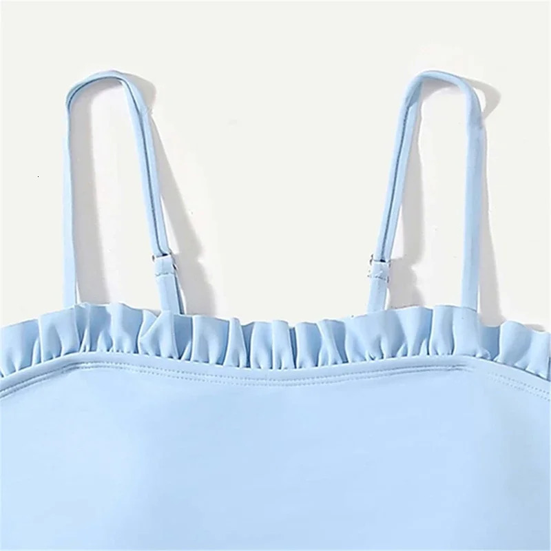 3Pcs s Swimming Costume with Beach Short Two Pieces Bathing Suit Ruffled Bikinis Swimsuit for 3-12 250106