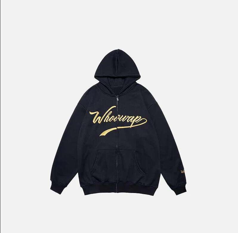 Fashionable American Letter Embroidered Loose Hooded for Casual Men and Women Same Style Couple Hoodie