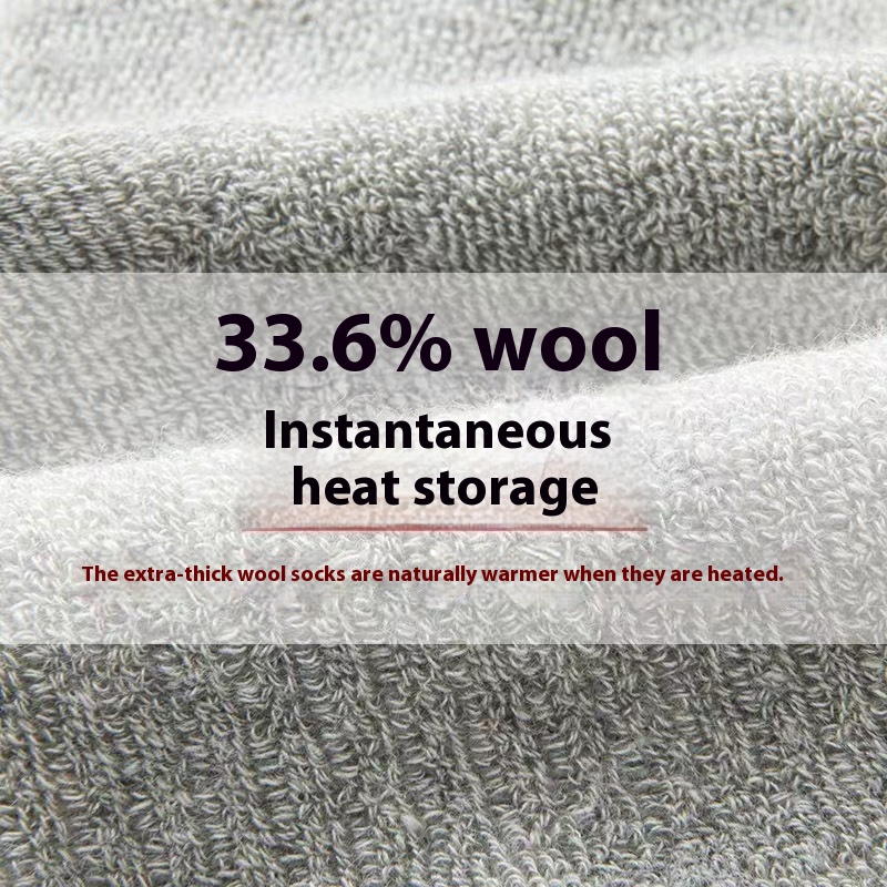 Cozy Thickened Merino Wool Mid Calf Socks for Men - Ideal for Cold Weather hot-sale products