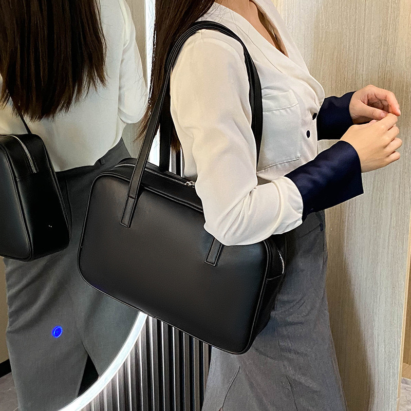 2025 new Fashion designer Jk Womens Shoulder Pu Leather Japanese Style Kawaii Large Capacity Tote Bag Aesthetic Casual Vintage Handbag