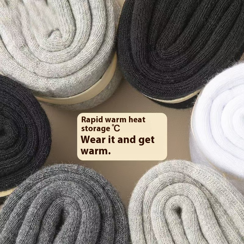 Cozy Thickened Merino Wool Mid Calf Socks for Men - Ideal for Cold Weather hot-sale products