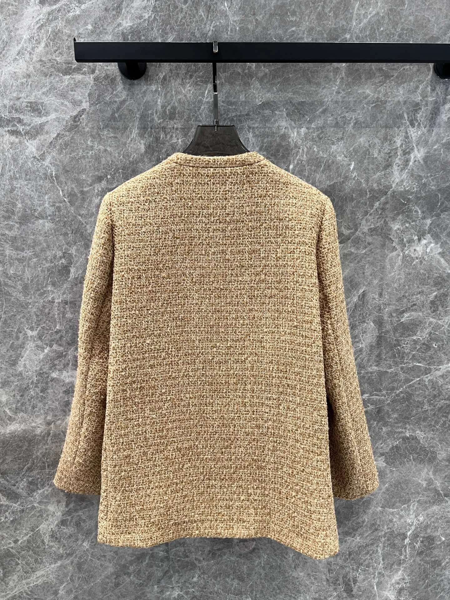 Jackets Women Autumn Winter Solid Woolen V-Neck Single Breasted Mid-Length Tweed Coat Minimalist Office Lady Female Clothes