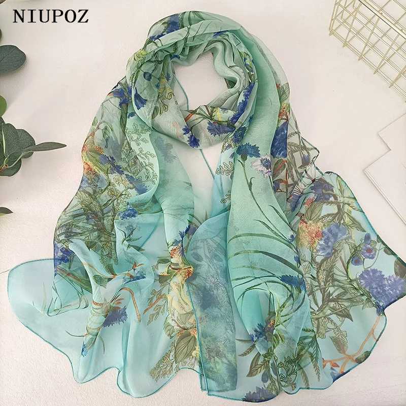 Green Grass Womens Elegant Chiffon Georgette Bandana Scarf Summer Beach Sunscreen Thin Headscarf W250107