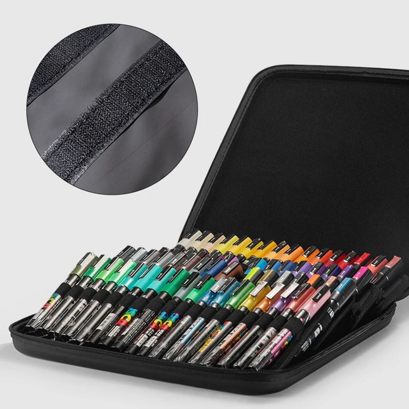 Posca Handbag 48/72 Slot Organizer Portable Case Handbag for Posca Marking Pen PC-1M/3M/5M/8K/17K Paint Marking Storage Bag 250106