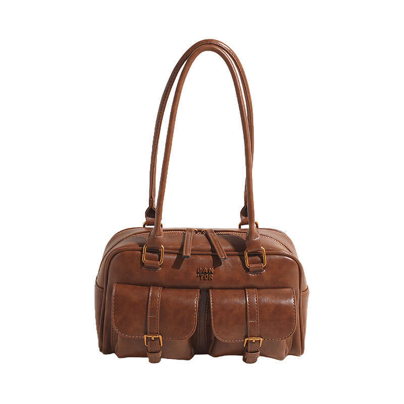 High End Fashion Women's Wholesale Cross-Border Leisure Commuting Retro Shoulder Bag New Solid Color Bowg Bags