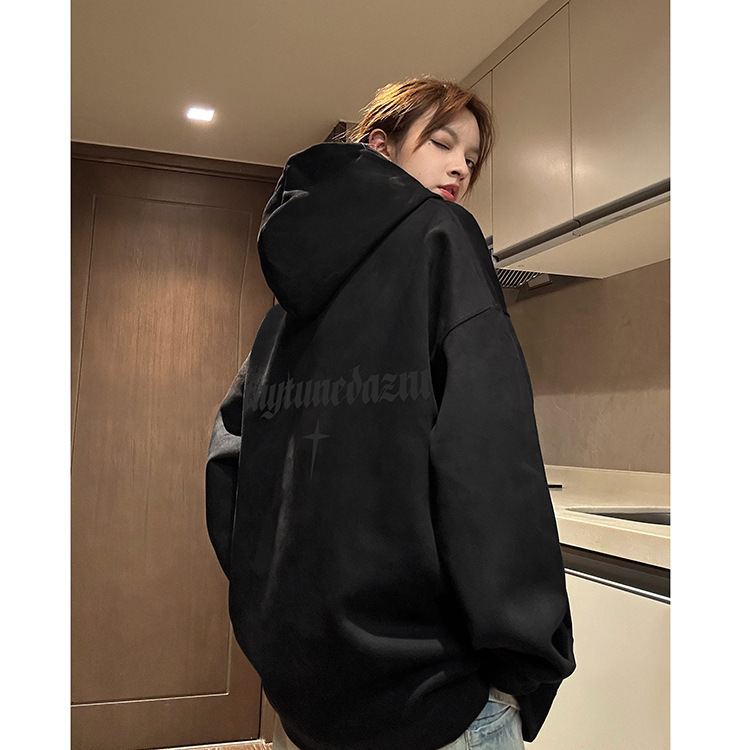 Couple's Suede Long Sleeved Hooded Sweatshirt For Both Men And Women, Spring 2025 New Loose Top
