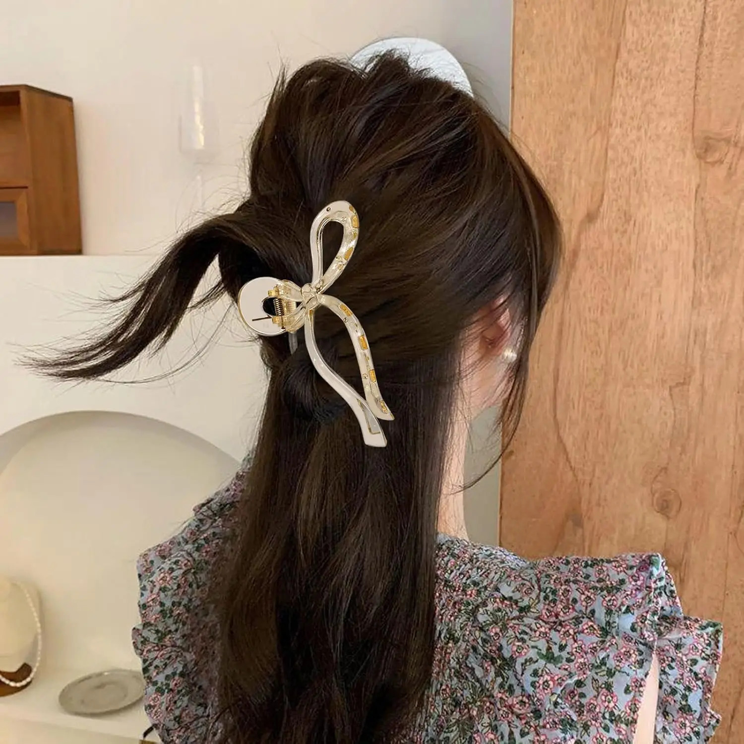 2 Pcs Elegant Bow Hair Claw Clips Stylish Large Hair Clips for Thin and Thick Hair Holiday Gift for Teen Girls | Chic Hair Sty 250103