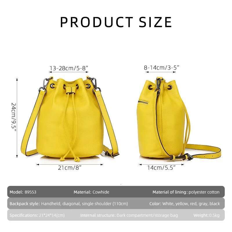 Motingsome Retro Bucket Bag First Layer Genuine Leather Handbag Crossbody Messenger Tote Minimalism Lady Mini Purses 2025 New