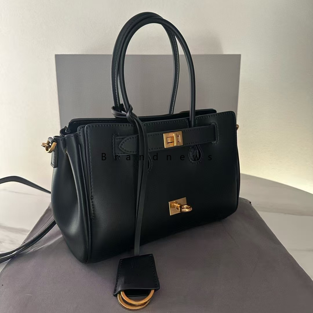 Real Leather Shoulder | Mini BEL Tote, Designer Handbag For Women, Work Bag, Large Capacity, Crossbody, Street Fashion Buckle Wing Bag With Key Ring