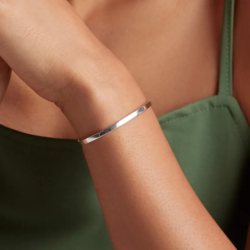 Engrave Courage Bangle Nothing is impossible Fashion 925 Sterling Silver Jewelry for Man and Women SCB160 250107